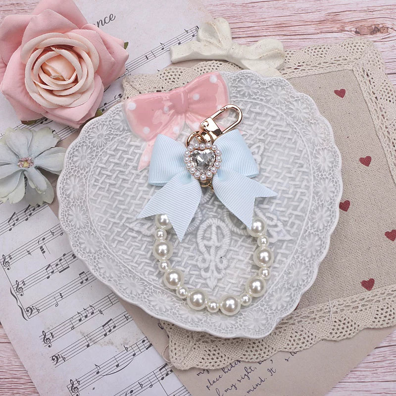 Ryousangata Rhinestone Wallet, Pom-Pom Pendant 45068:839563