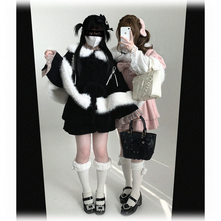 Sweet Bunny Ear Winter Cape, Polar Fleece Lining 44474:809734