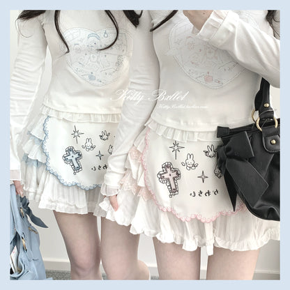 Ryousangata Skirt Lace Cake Skirt And Apron Set 36790:536148