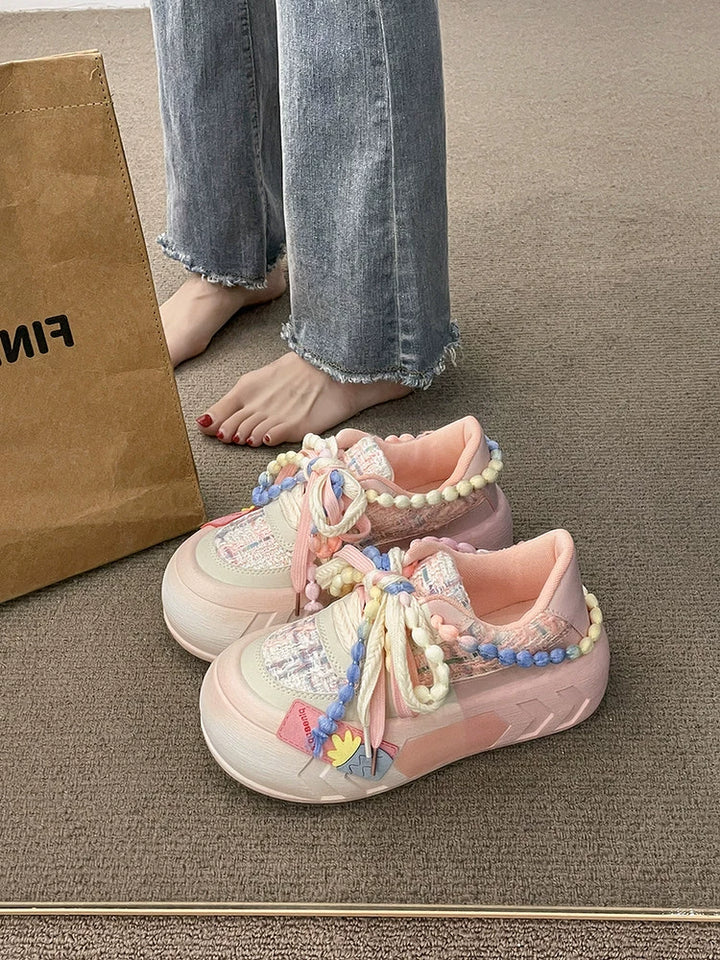 Kawaii Pink Blue Purple Shoes Pastel Platform Sneakers 31750:372488 31750:372488