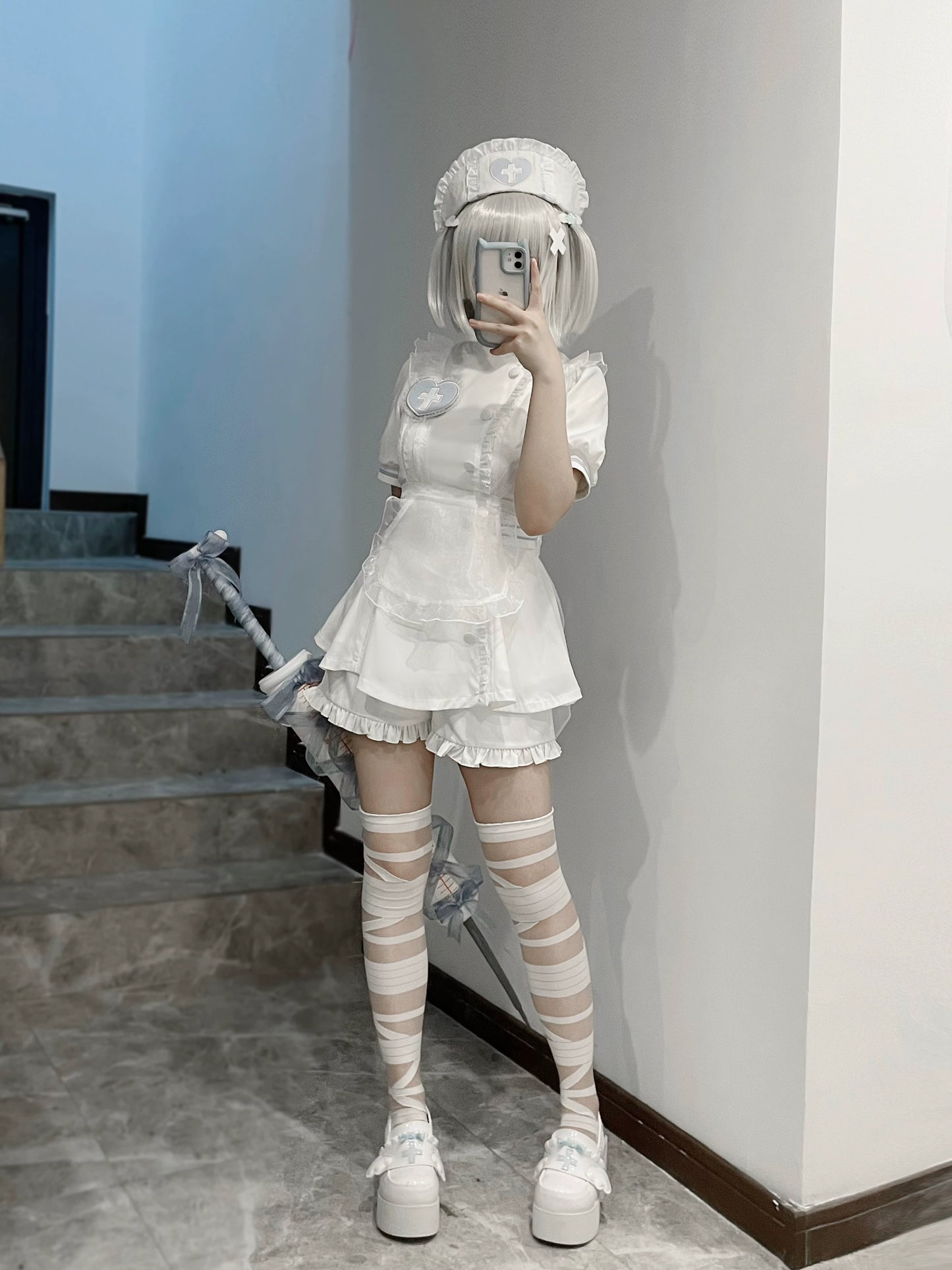 Tenshi Kaiwai Dress Set Nurse Medical Series Outfit Sets 37460:559982