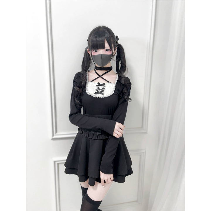 Ryousangata Knit Top, Halter Neck Tie 43828:786812