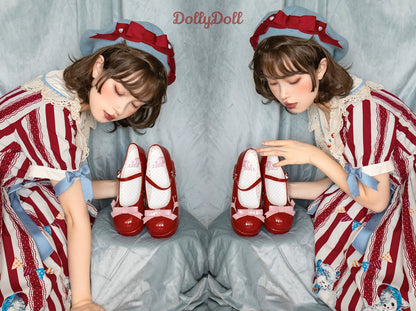 Lolita Shoes High Heels With Bowknot Shallow Mouth Shoes 37026:556866