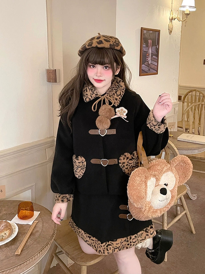 Plus Size Black Brown Aesthetic Kawaii Outfits 29862:361306 29862:361306