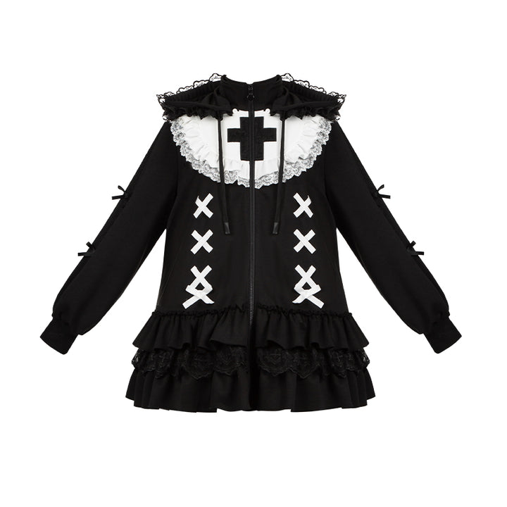 Jirai Kei Hoodie Jacket with Detachable Animal Ears & Doll Bag 42491:741970