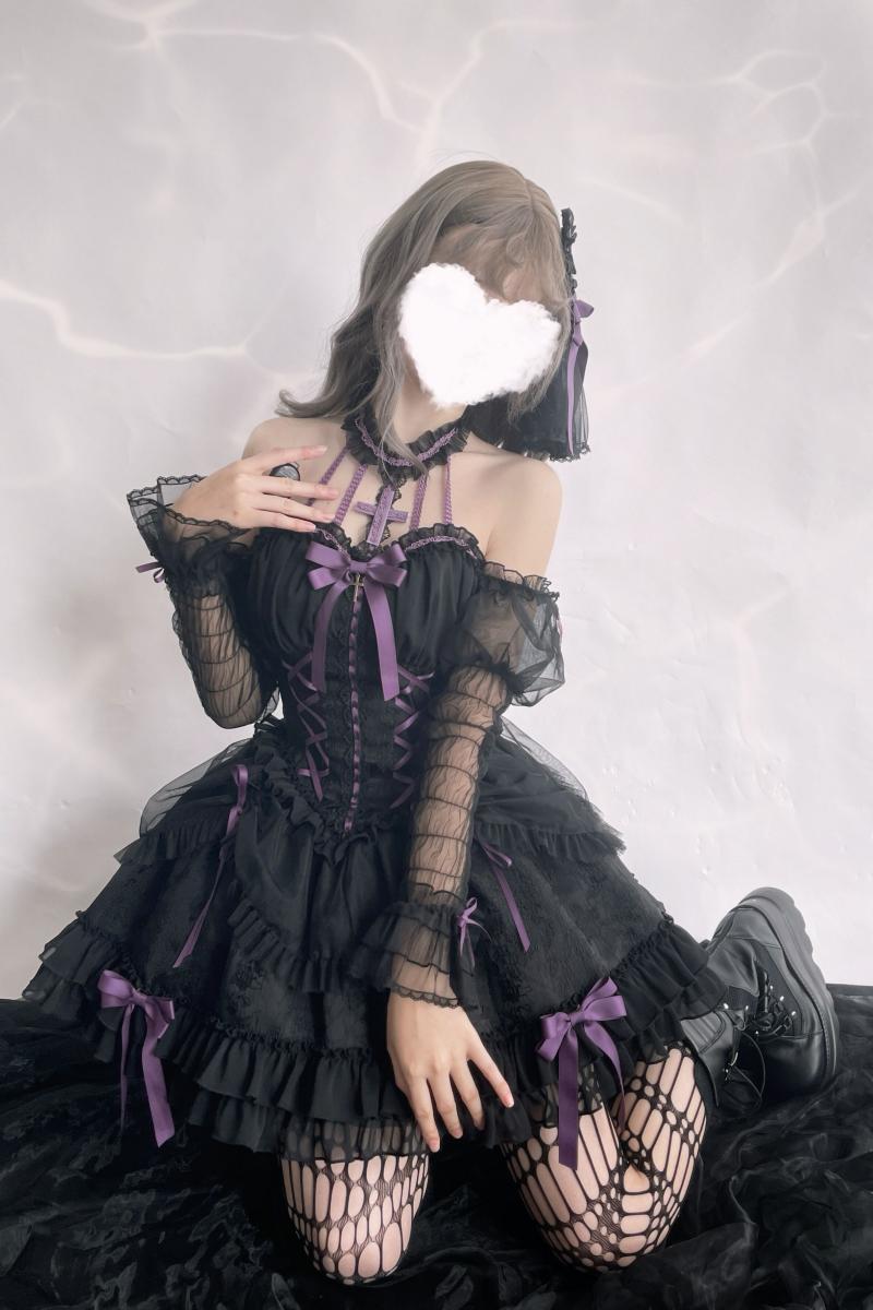 Gothic Lolita Dress Cross-Hime Halterneck Lolita Jumper Dress 35062:478513 35062:478513