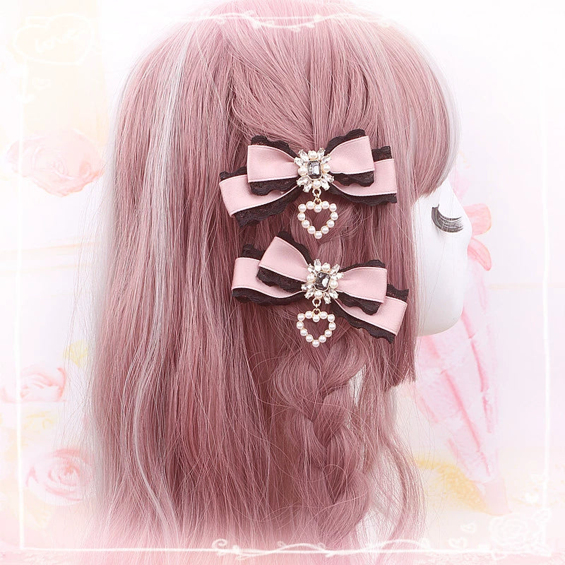 Jirai Kei Hair Clips Sweet Lace Barrettes Hair Accessory 38106:583030