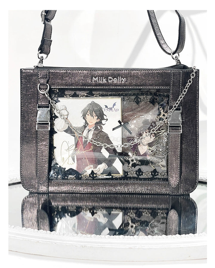 Square Crossbody Itabag, Detachable Chain 43234:779479