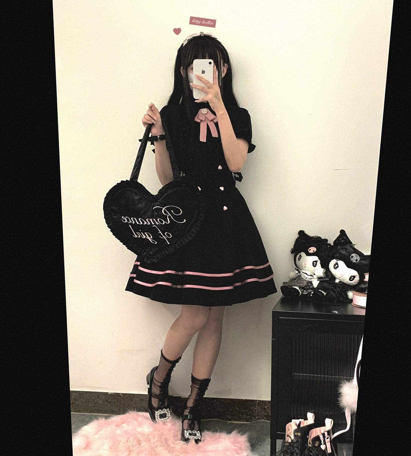 Jirai Kei Skirt Sweet Solid Color Strap Skirt 29540:487232