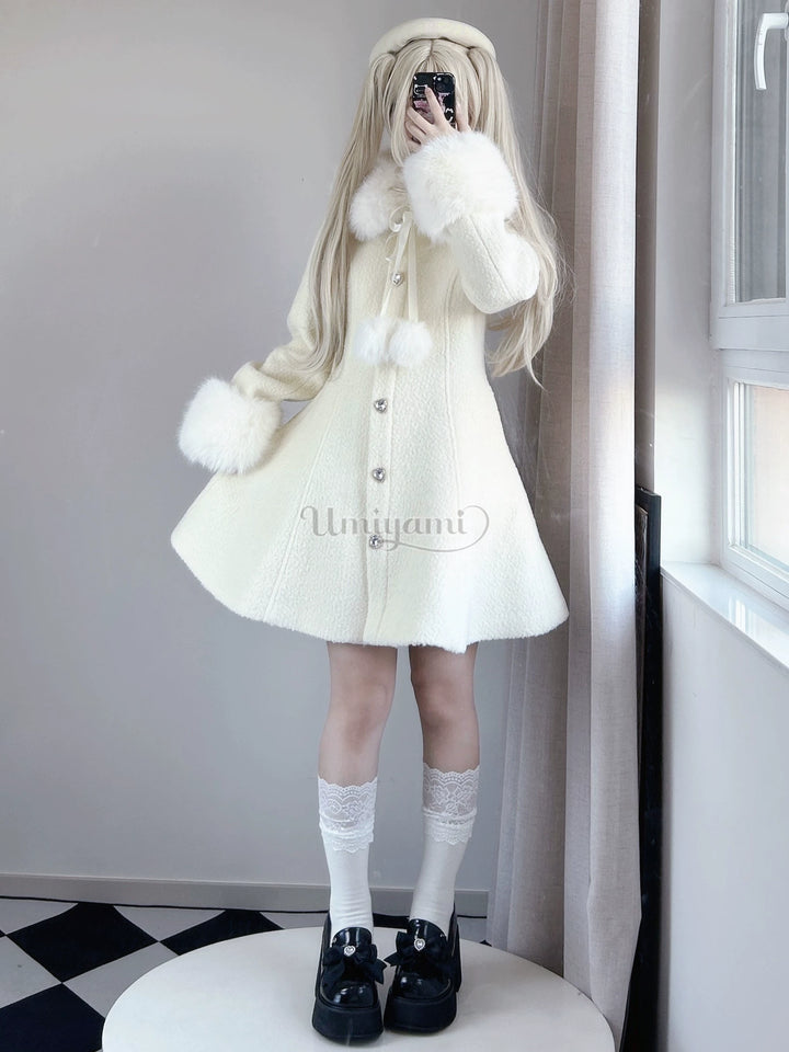 Jirai Kei Coat Long Woolen Jacket Winter Coat 39792:653656