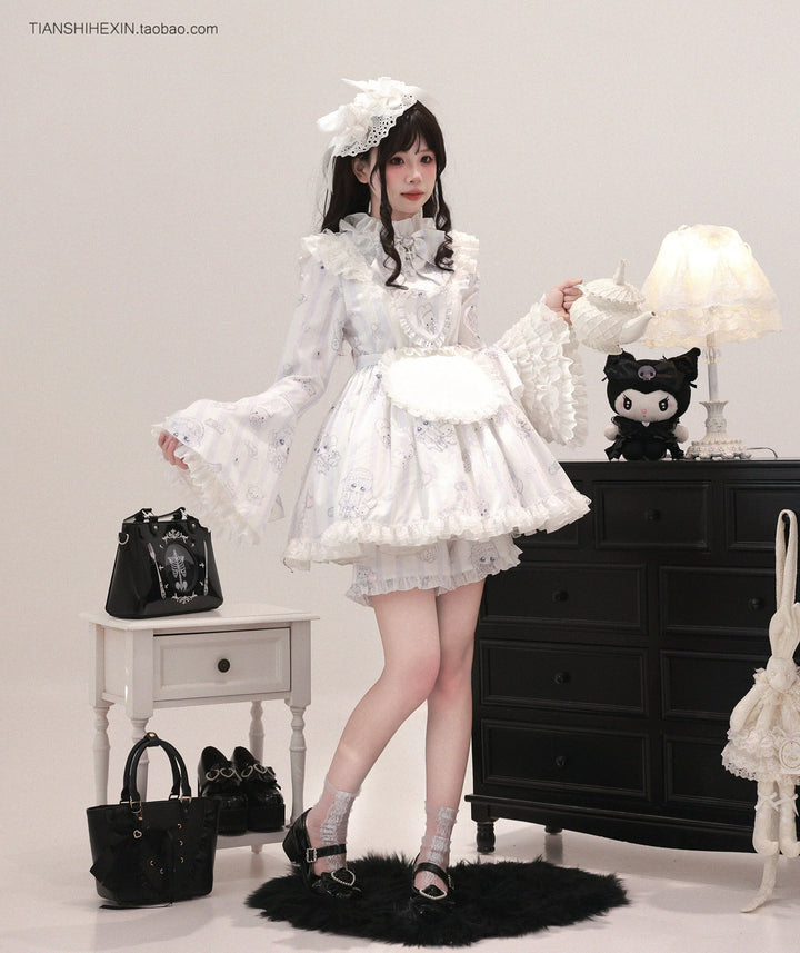 Maid-Inspired Dress Outfit, Detachable Apron 44427:807823