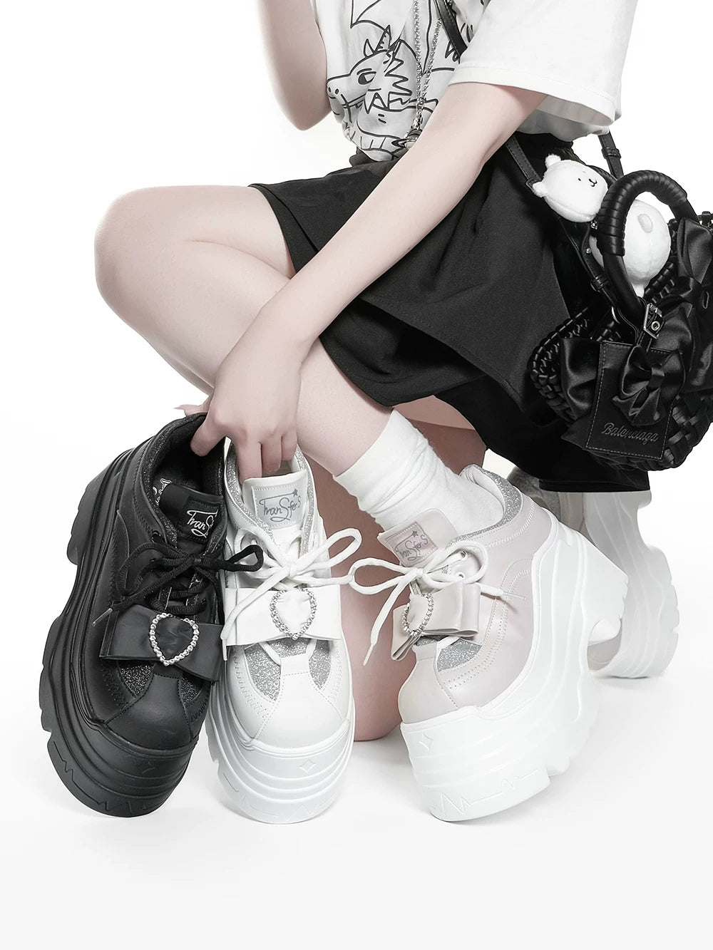 Jirai Kei Platform Shoes, Glitter Upper 45422:847883