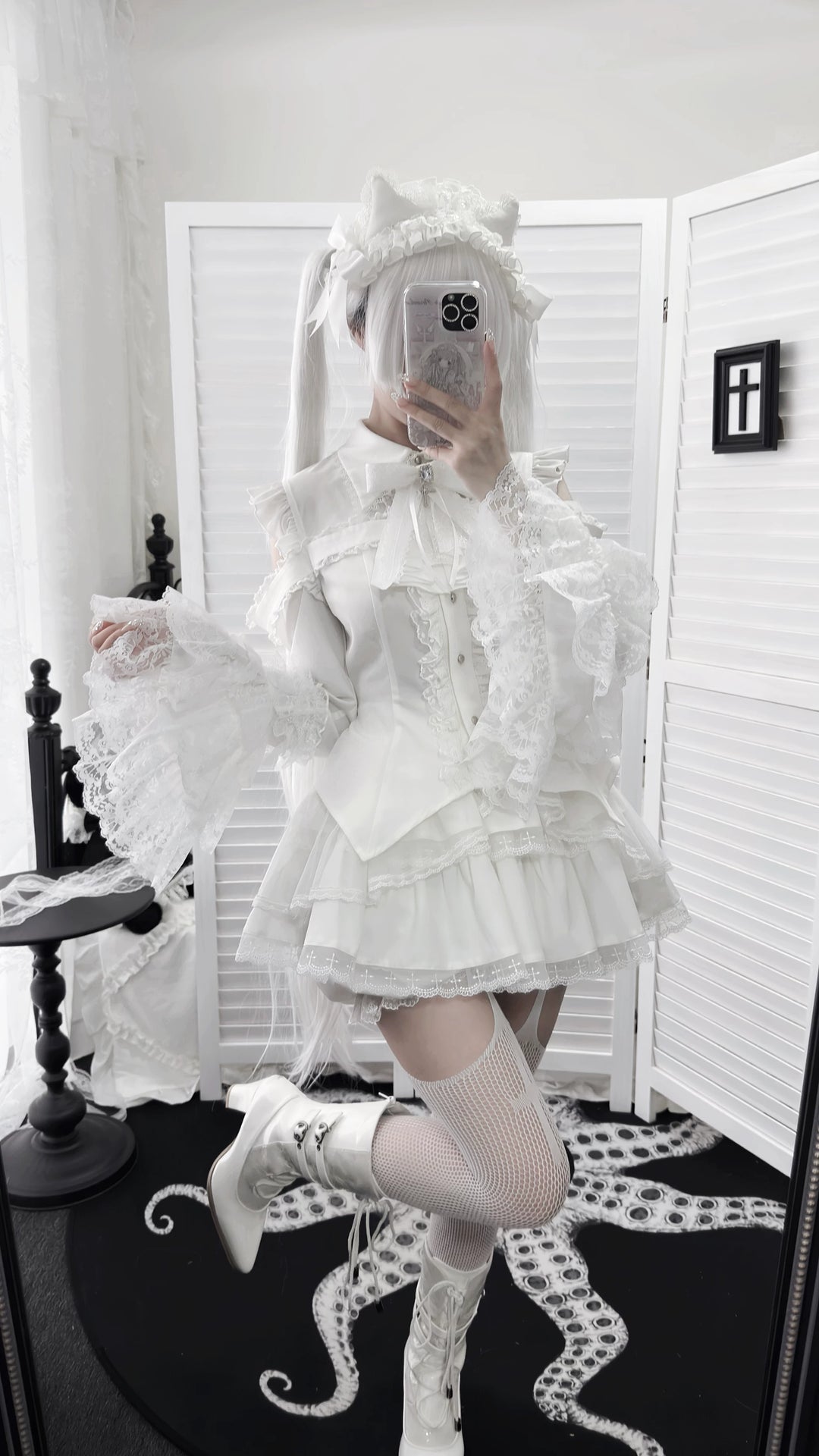 Subculture Hime Sleeve Blouse, Lace Skirt Set 45625:858412
