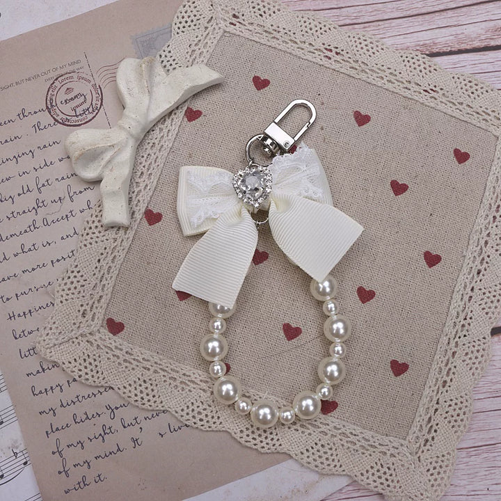 Ryousangata Wallet, Pearl Chain Bow Pendant 45070:839056