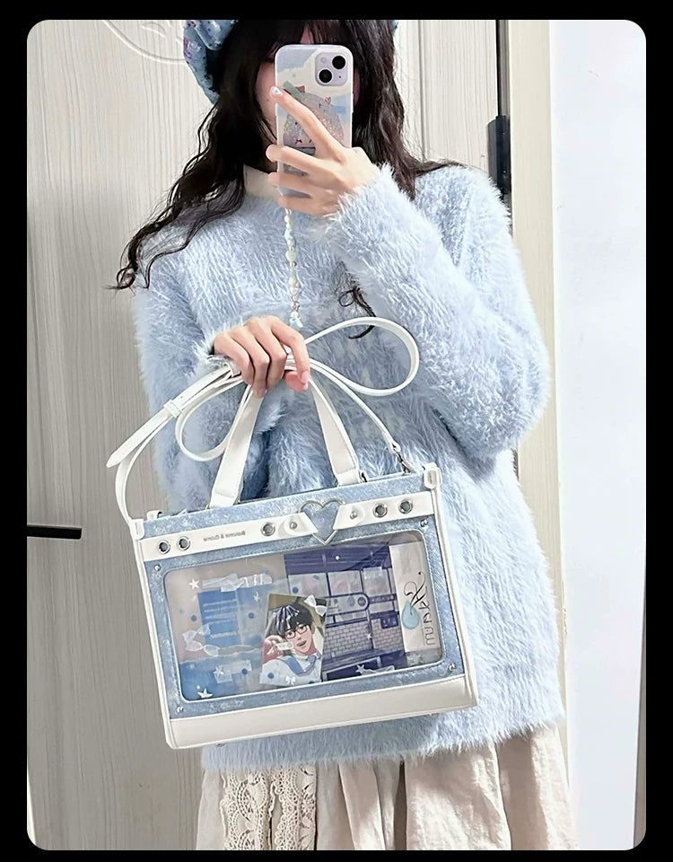 Japanese-Style Boxy Shape Ita Bag, Detachable Chain – Honey Wardrobe