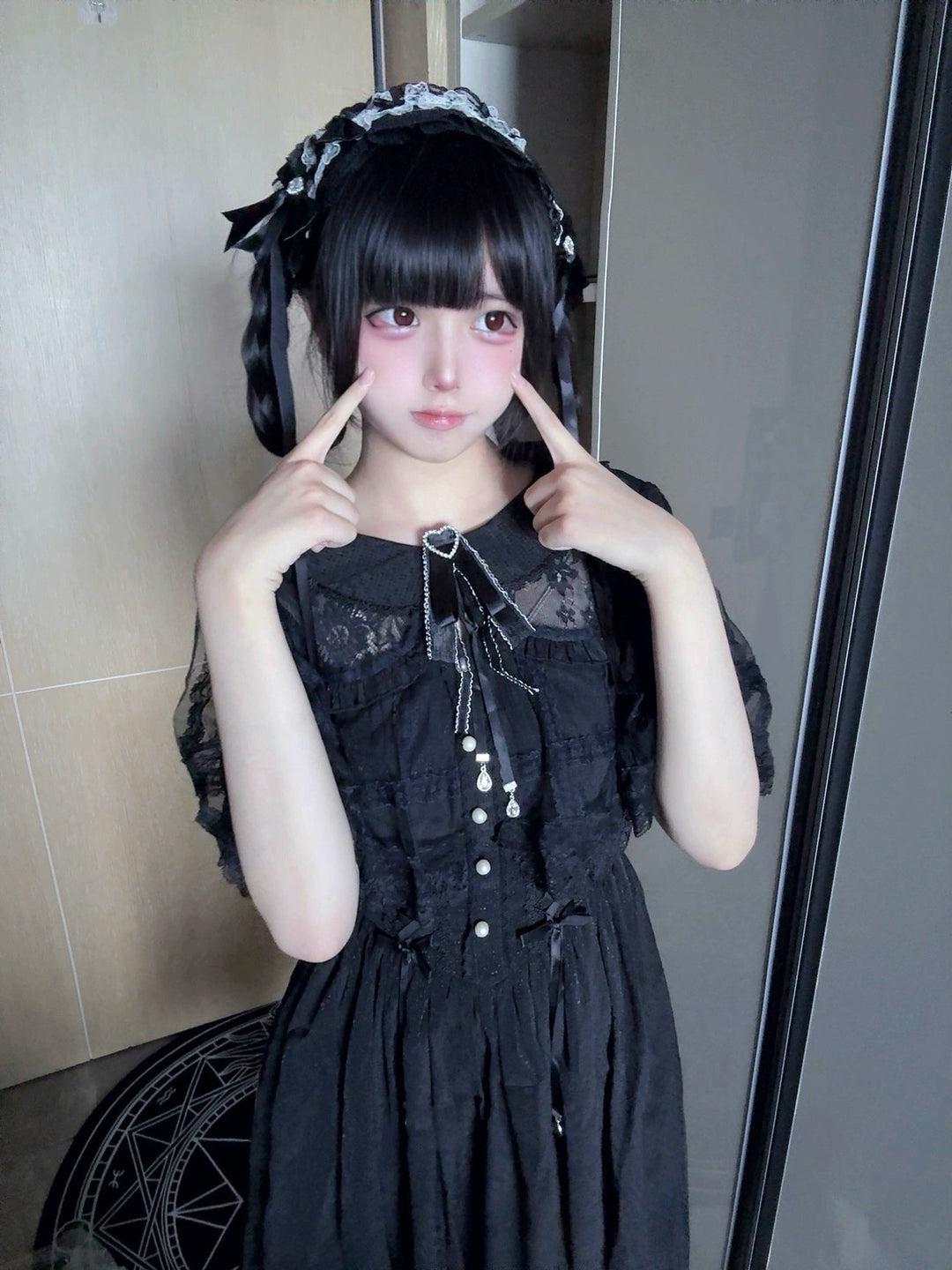 Ankle-length Seiso Kei Dress, Cape Design 43786:785299