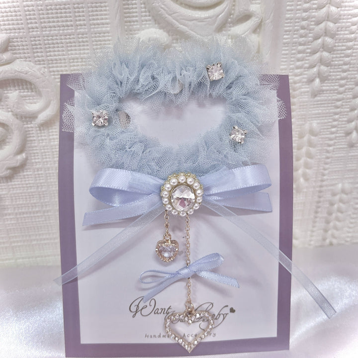 Ryousangata Tulle Heart-Shaped Hairclips 43825:786646