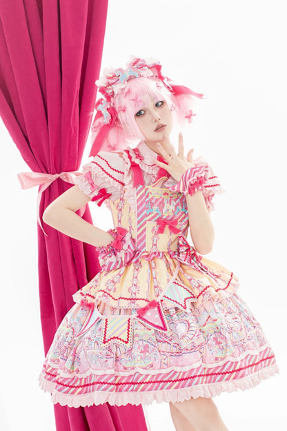 Sweet Lolita Dress Lolita Salopette JSK Set Multicolors 36482:552100