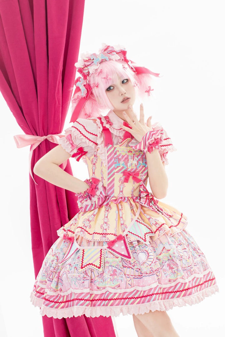 Sweet Lolita Dress Lolita Salopette JSK Set Multicolors 36482:552100 36482:552100