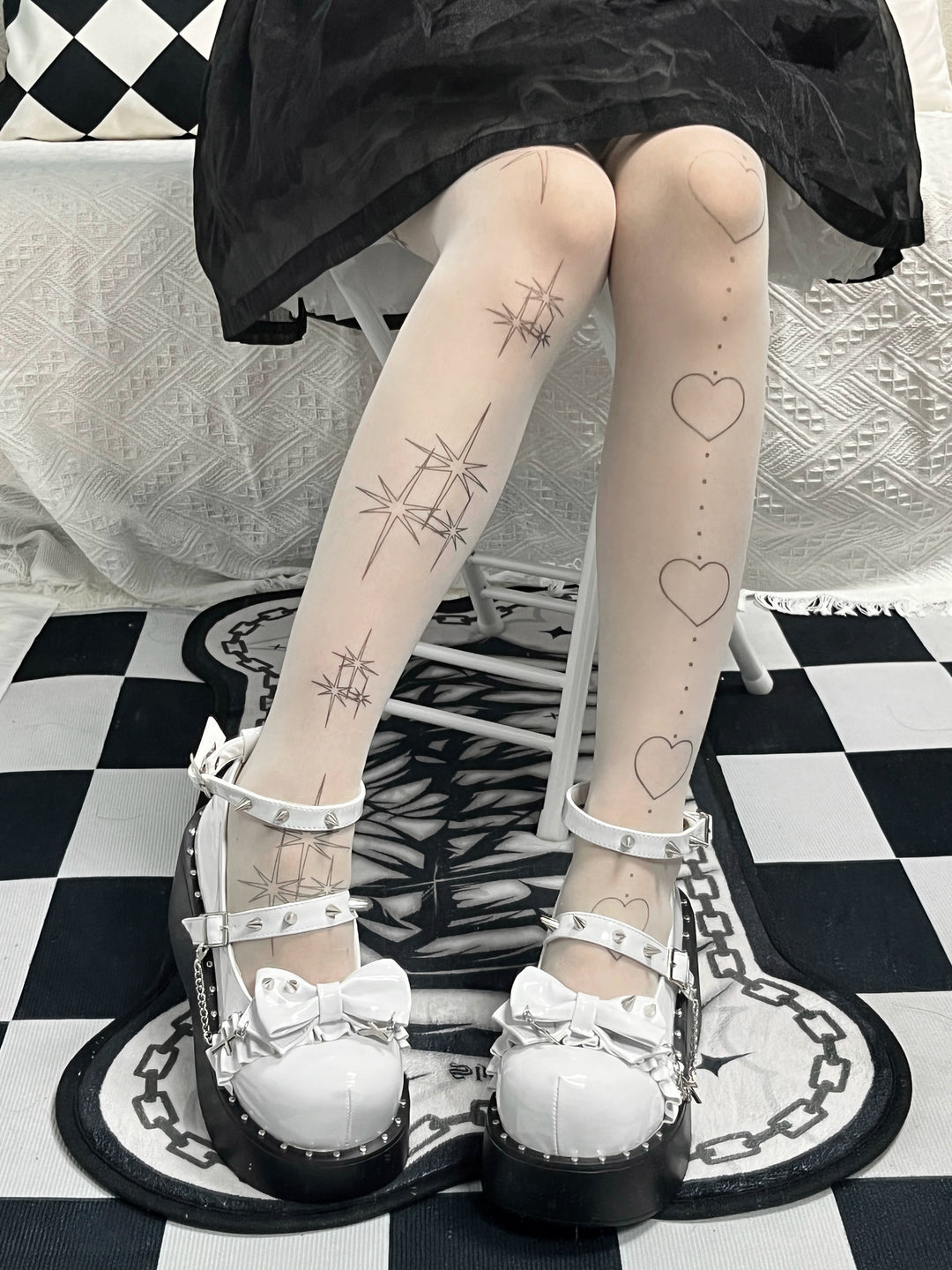 Y2K Shoes Punk Gyaru Fashion Platform Shoes Round-toe 38260:593504