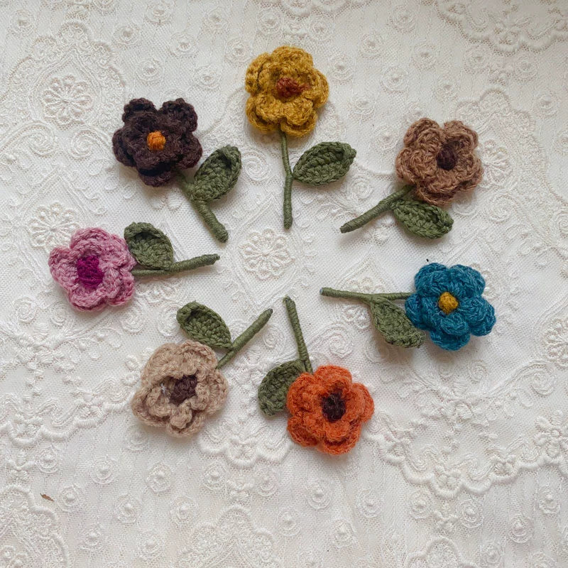 Mori Kei Brooch Handmade 3D Knitted Floral Brooch Pin 36436:522080 36436:522080