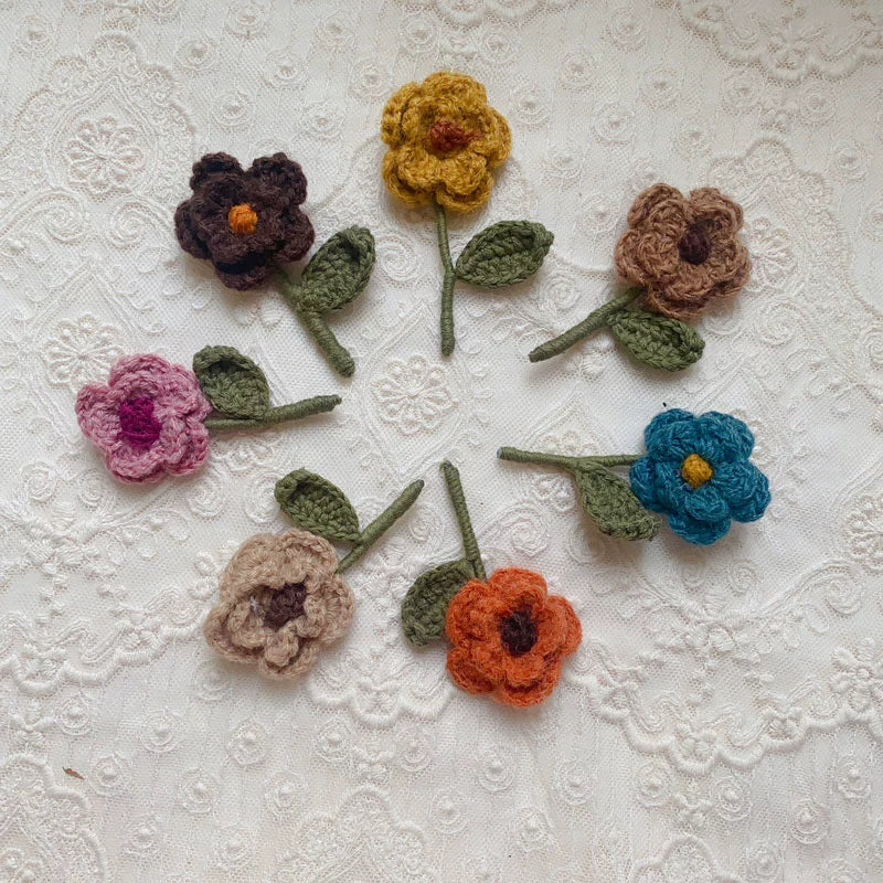 Mori Kei Brooch Handmade 3D Knitted Floral Brooch Pin 36436:522080