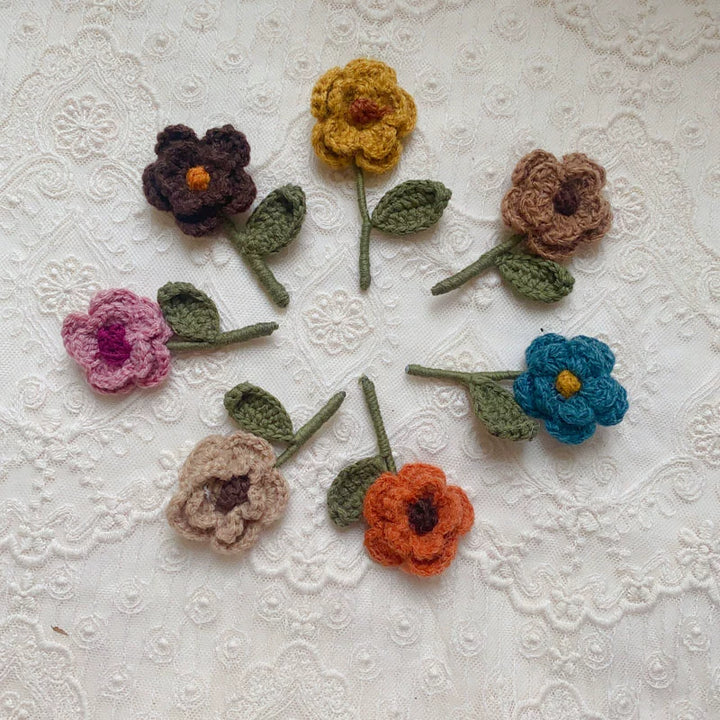 Mori Kei Brooch Handmade 3D Knitted Floral Brooch Pin 36436:522080 36436:522080