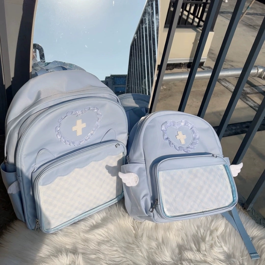 Tenshi Kaiwai Itabag Backpack Blue And Pink Bag 38278:588314