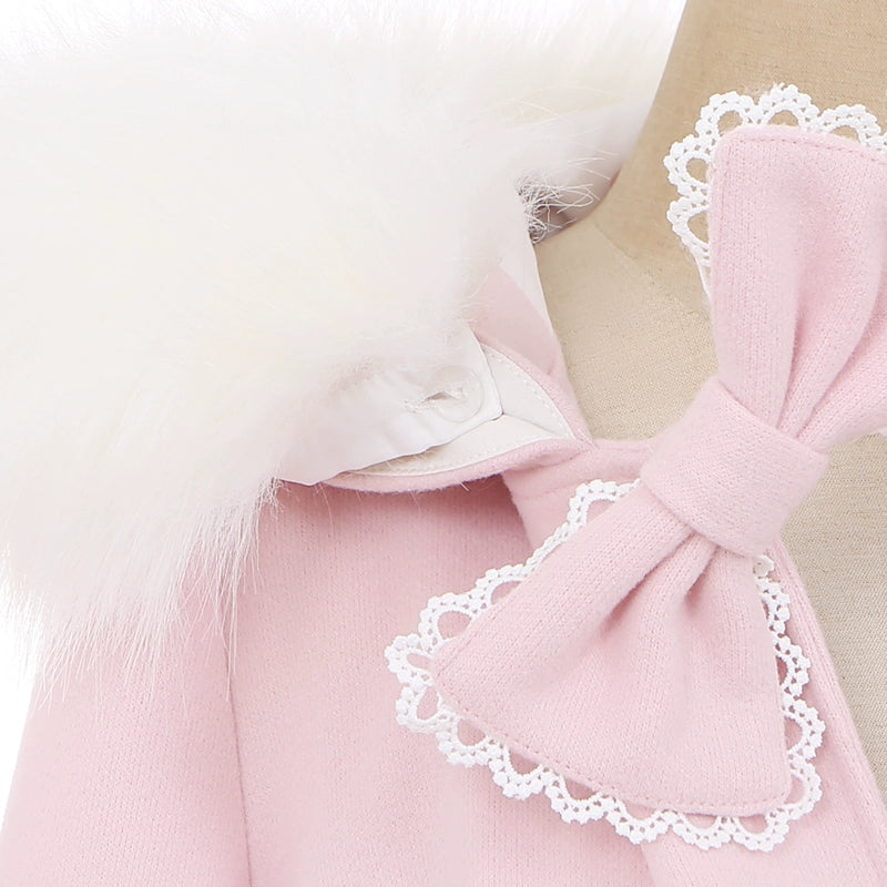 Sweet Lolita Winter Coat Woolen Coat Petal Hem Hooded Cape 40652:672174