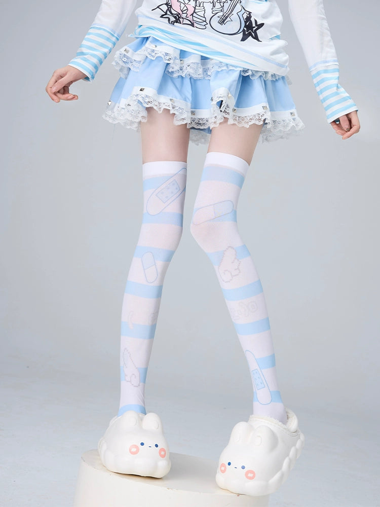 Jirai Kei Socks Over-the-Knee Socks Velvet High Tube Socks 36524:535694