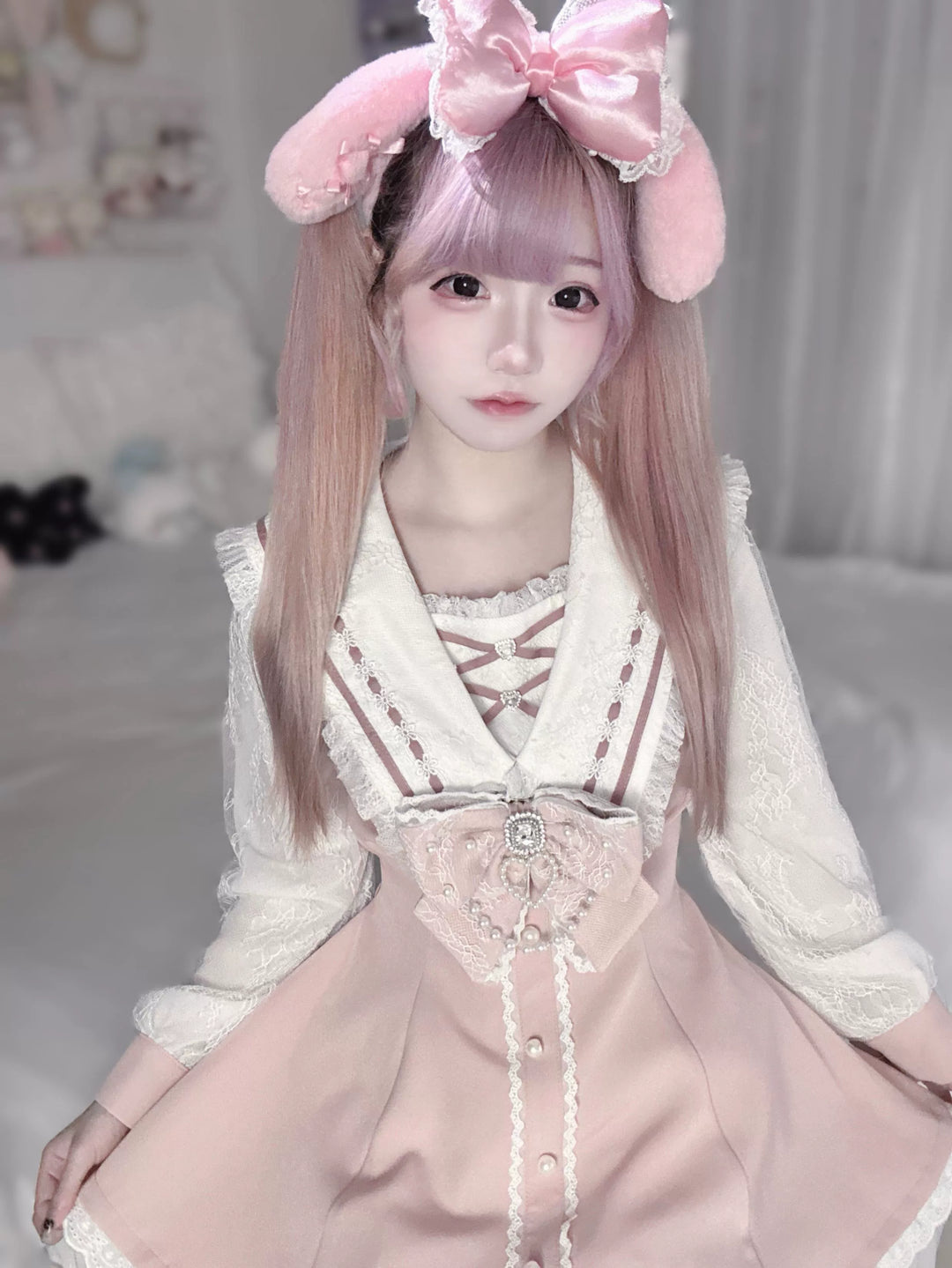 Sailor Collar Ryousangata Set Up, Lace Sleeves 43785:785574
