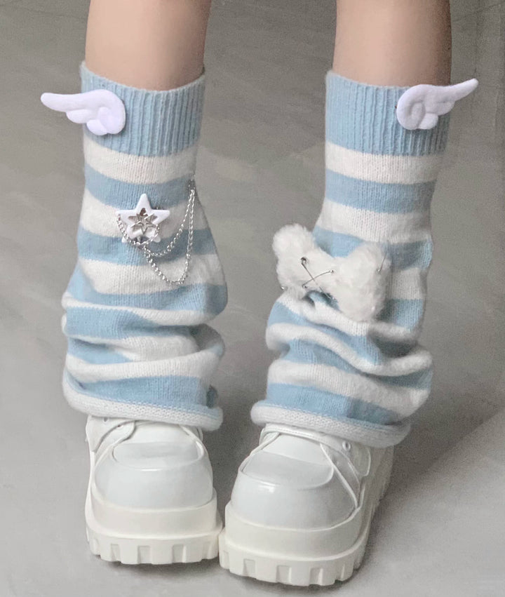 Ryousangata Striped Leg Warmers, Multiple Styles 45464:849345