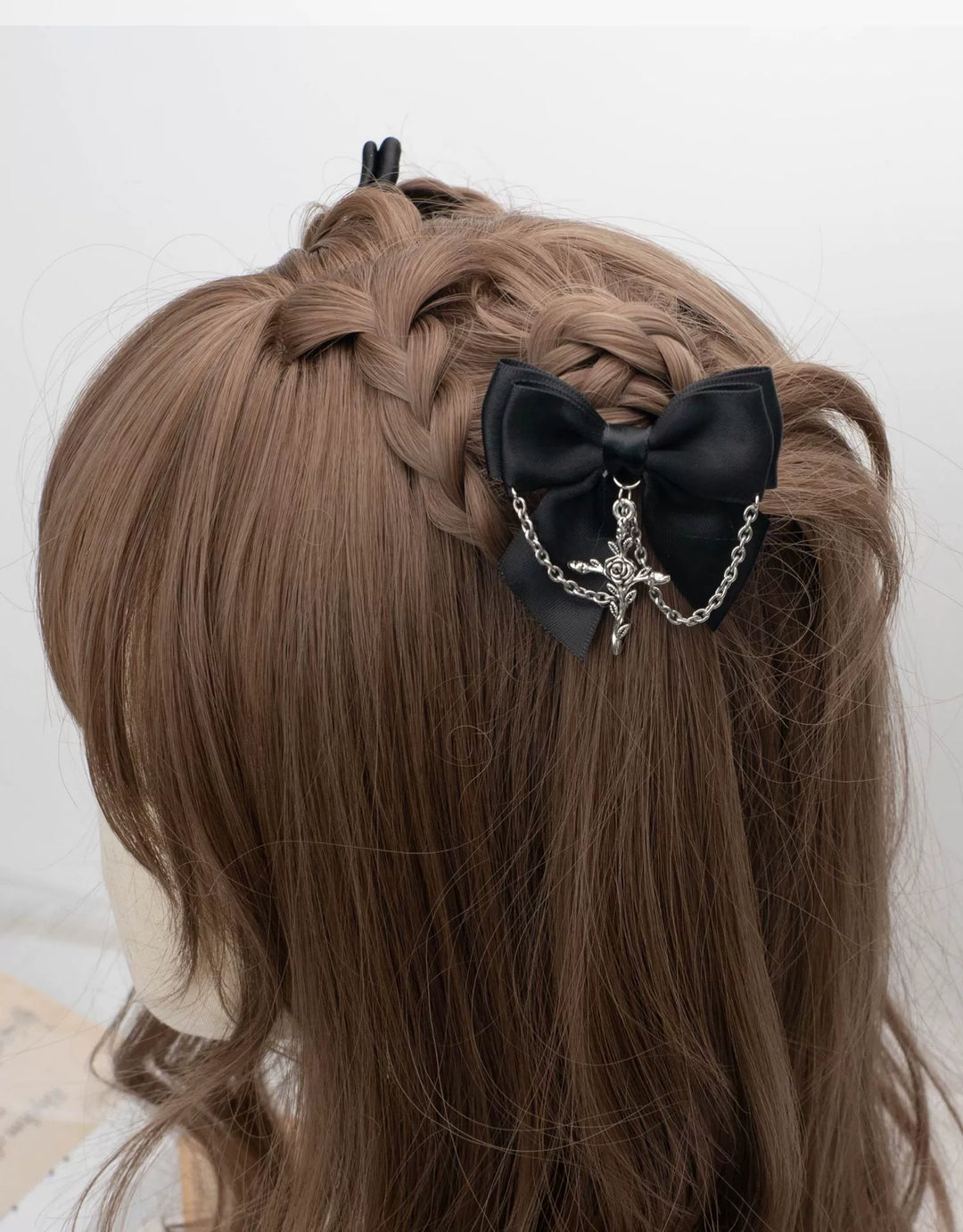 Jirai Kei Gothic Punk Black Cross Brooch Hair Clip Accessory 21608:311756 21608:311756