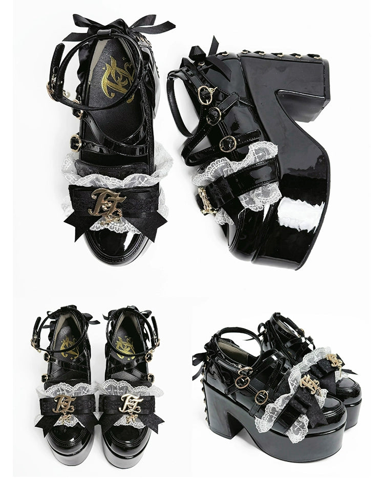 Jirai Kei High Platform Shoes, High + Mid Heel Options (35 36 37 38 39 40 41) 43617:781133