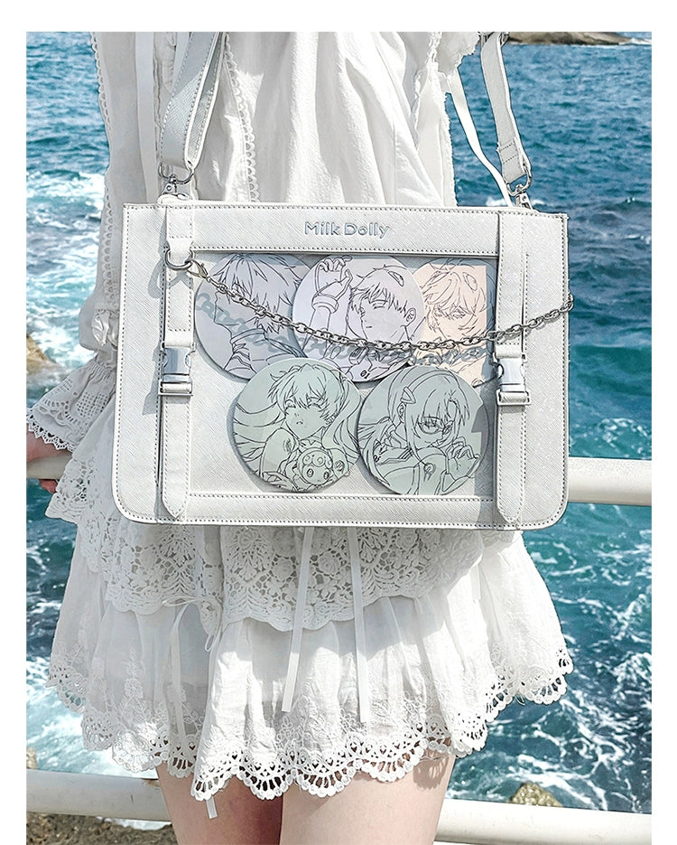 Square Crossbody Itabag, Detachable Chain 43234:779462
