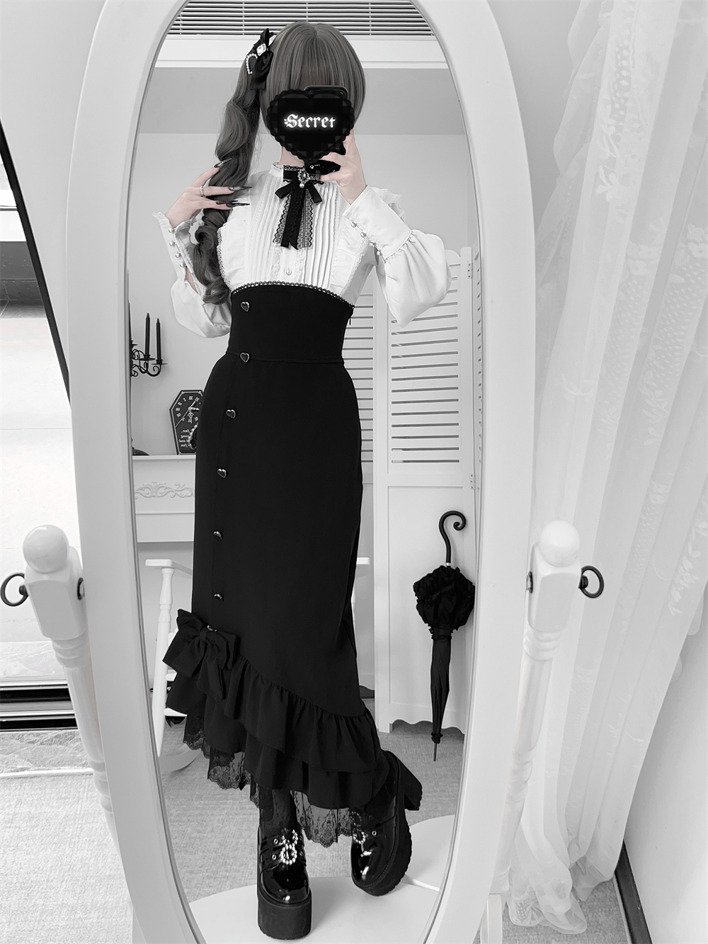 Jirai Kei Ankle-length Mermaid Skirt, Workwear 43985:791715