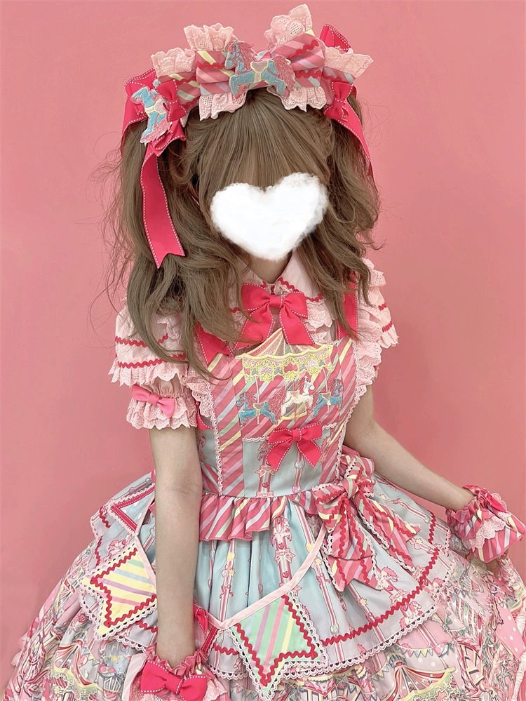 Sweet Lolita Dress Lolita Salopette JSK Set Multicolors 36482:552098