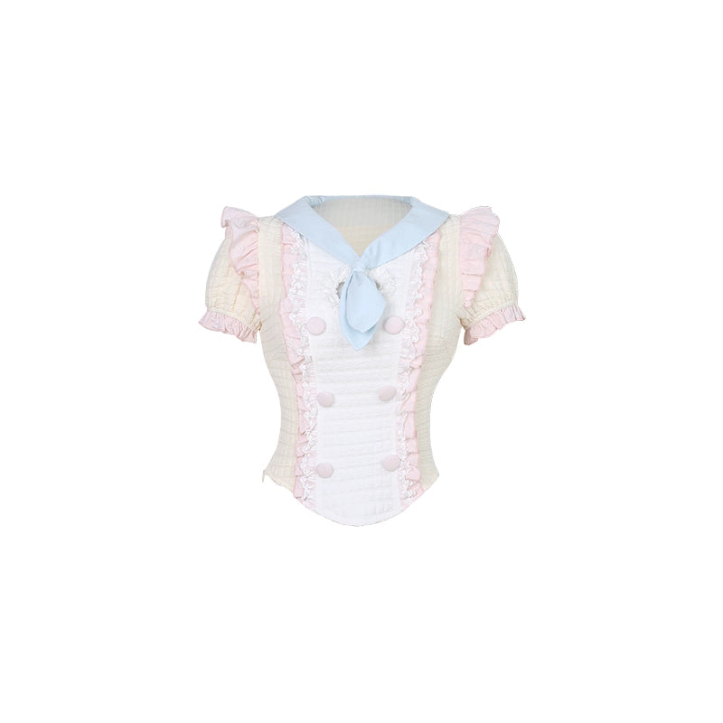 Gyaru Blouse, Suspender Skirt, Built-in Shorts (L M S XS) 43427:779941