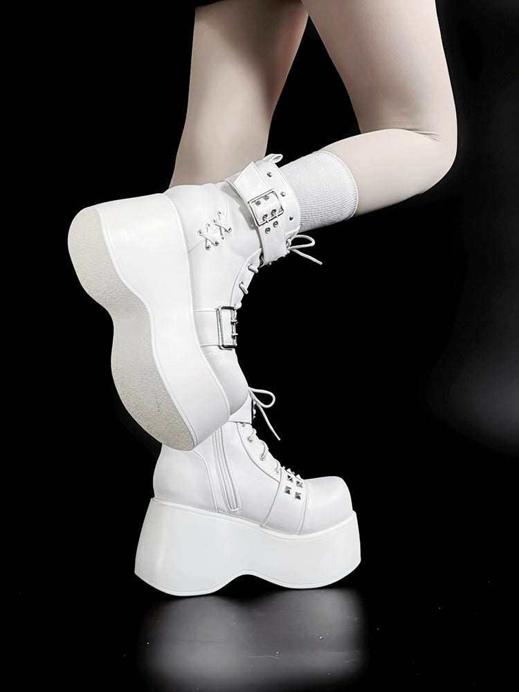 Punk Platform Shoes Subculture Thick-soled Boots Martin boots 40870:697324