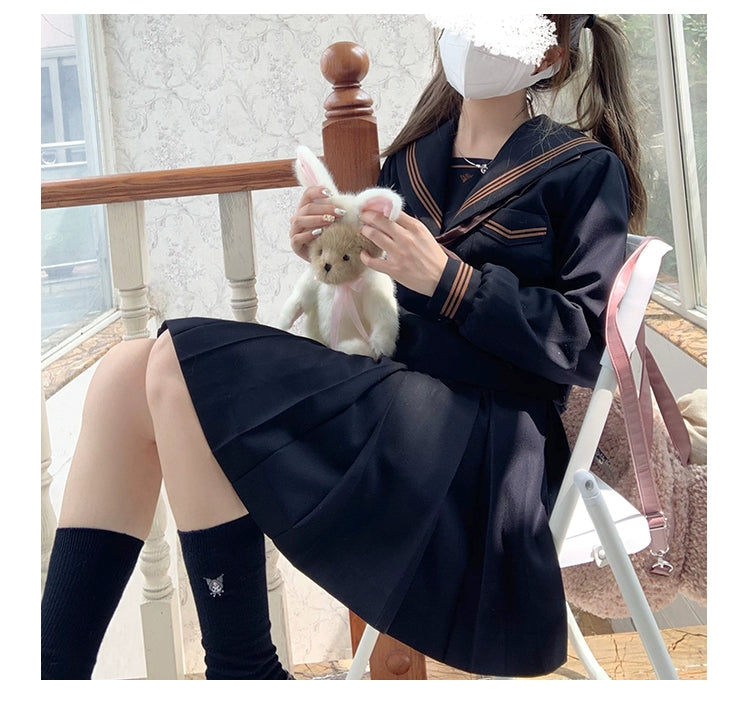 Autumn JK Uniform Sailor Top, Embroidered 43789:786045