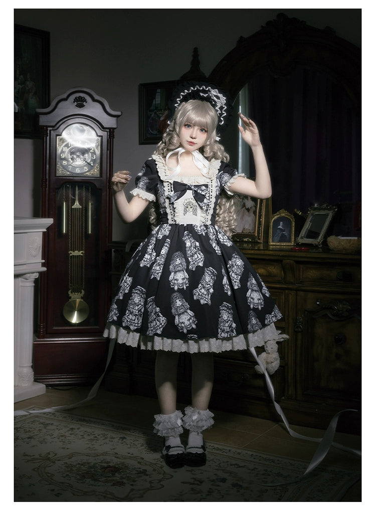 Vintage Lolita OP Dress Embroidered Doll Dress 39472:641480