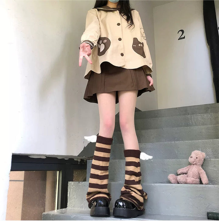 Tenshi Kaiwai Striped Leg Warmers, Wing Decorations 45466:852156