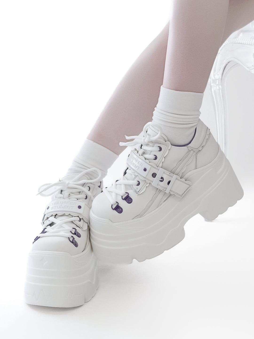Y2K Platform Shoes, Contrast Color Design 43684:783088