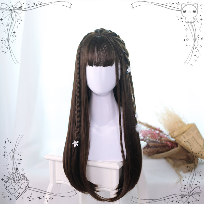 Harajuku Fashion Lolita Black Straight Long Wig 22812:330516 22812:330516