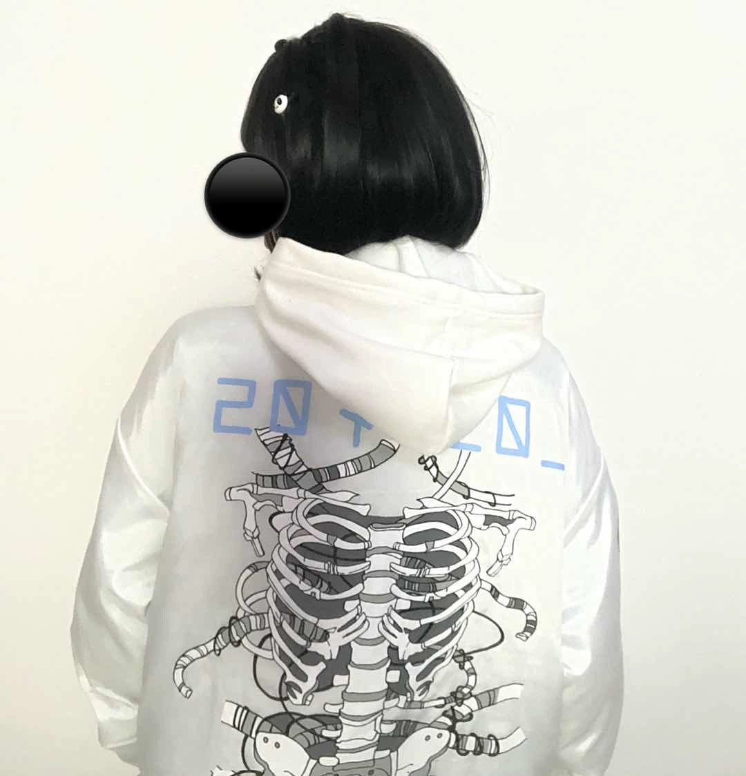 Plus Size Jirai Kei Coat Subculture Black White Jacket 33988:485030