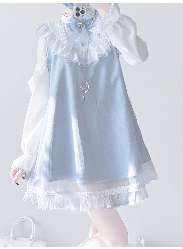 A-line Tenshi Kaiwai Dress, Lace Shoulder 43690:783179