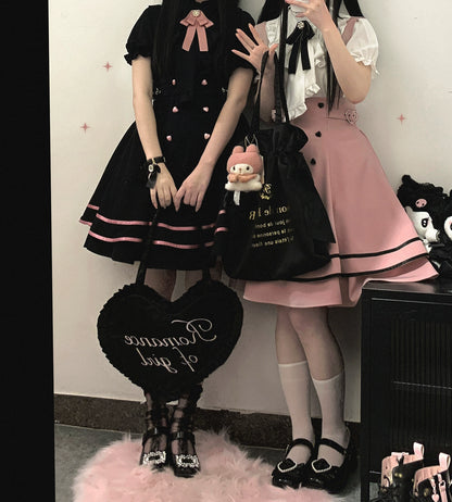 Jirai Kei Skirt Sweet Solid Color Strap Skirt 29540:487214
