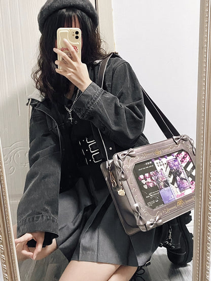 Kawaii Itabag Shoulder Bag Vintage Square Commuter Itabag 37054:545878