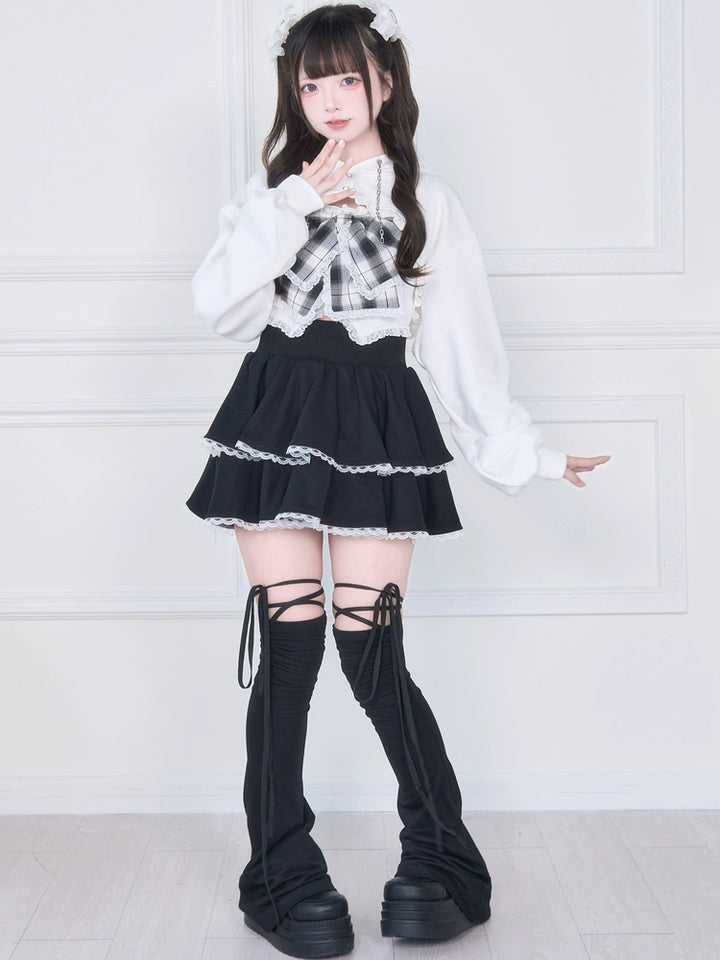 Jirai Kei Hooded Bolero, Camisole With Large Bow 44118:796660