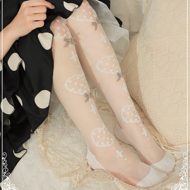 Lolita Socks Over-the-Knee Socks Sweet Heart Mid-Calf Socks 36822:611620